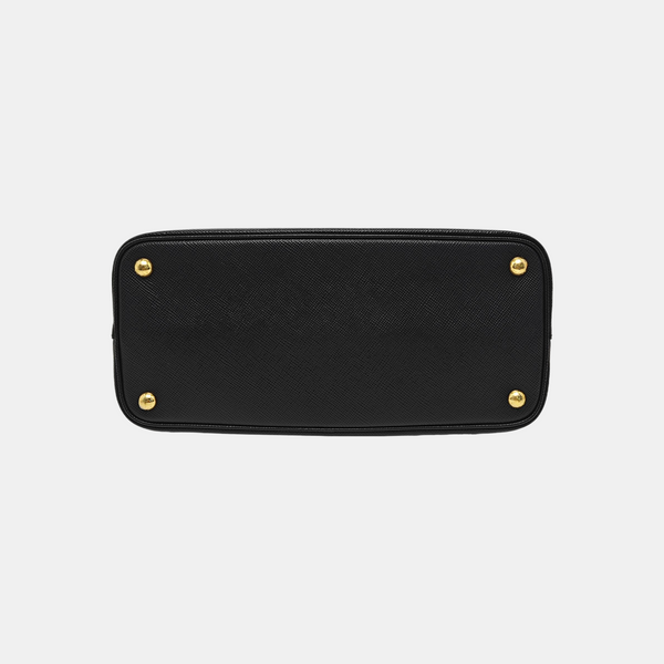 Double Small Saffiano Calfskin Black
