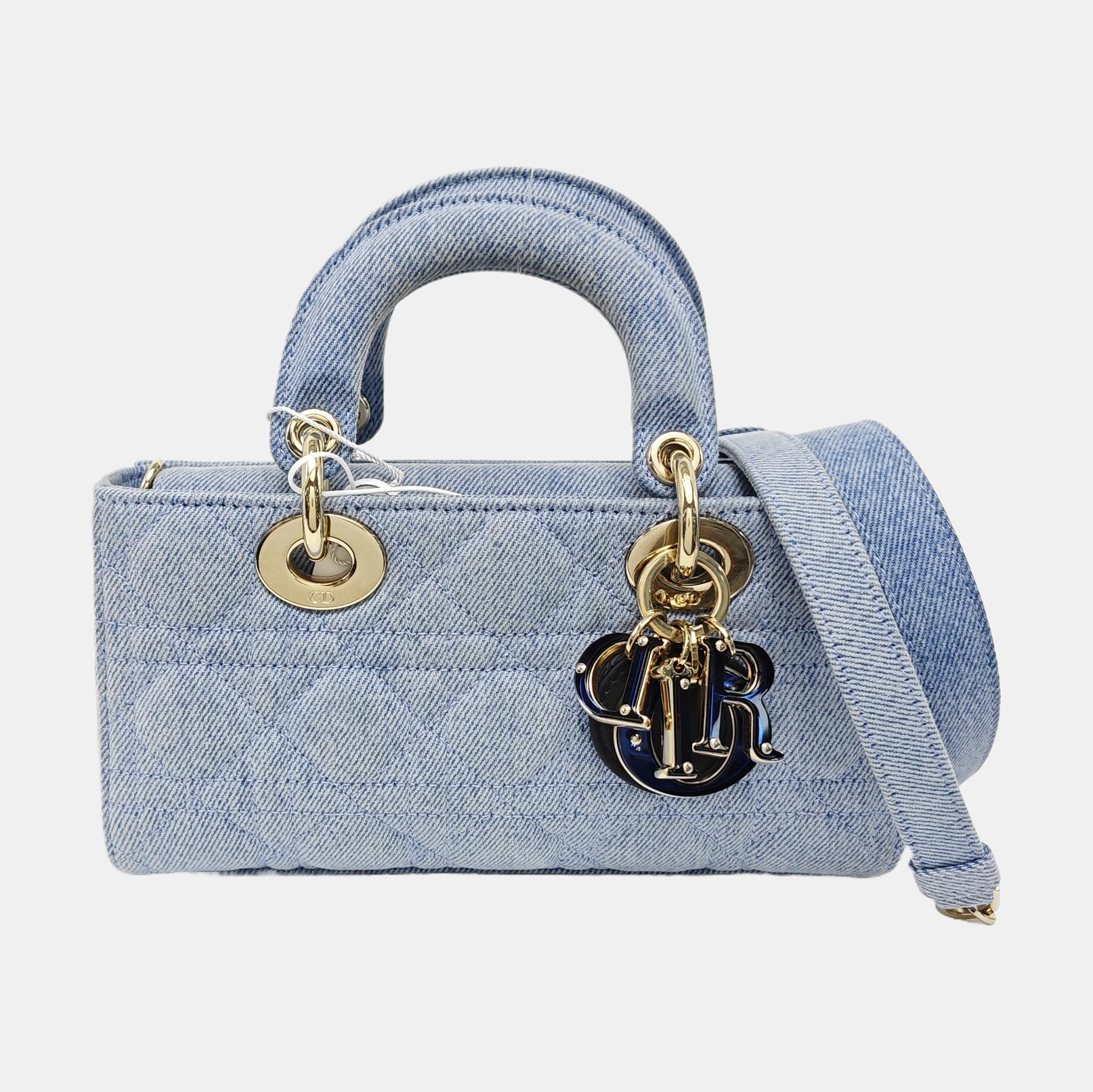 Lady D-Joy Small Cannage Denim Blue