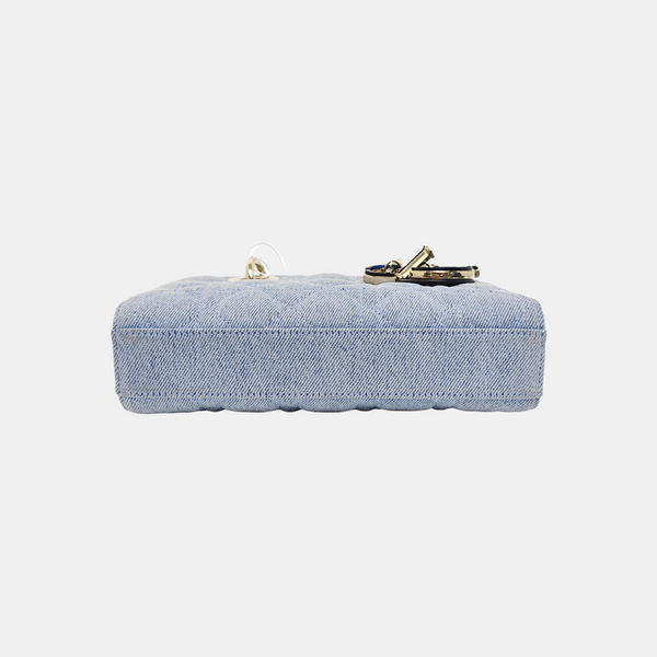 Lady D-Joy Small Cannage Denim Blue