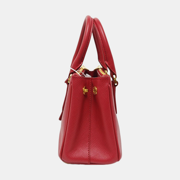 Galleria Super Mini Saffiano Calfskin Red