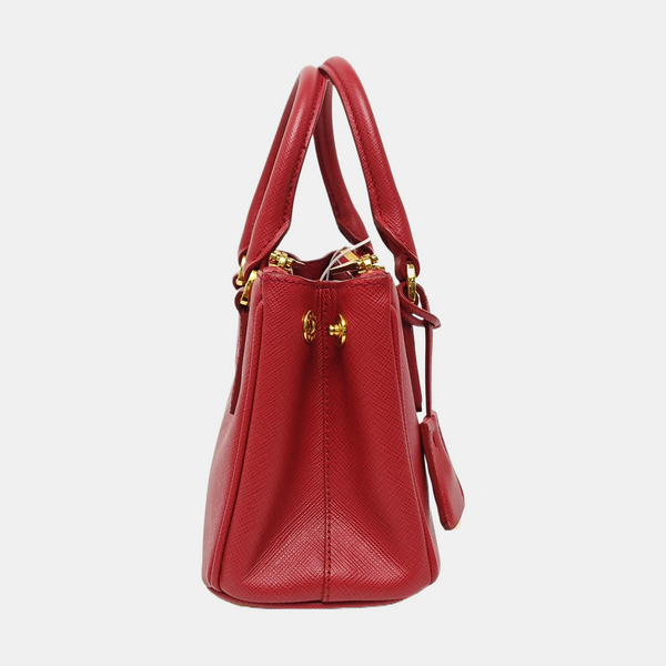 Galleria Super Mini Saffiano Calfskin Red
