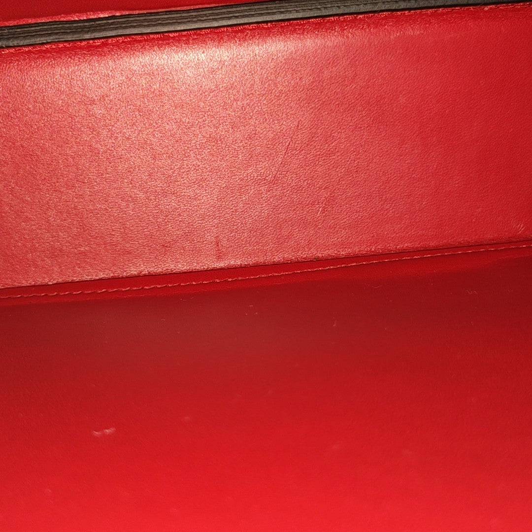 Double Small Saffiano Calfskin Black