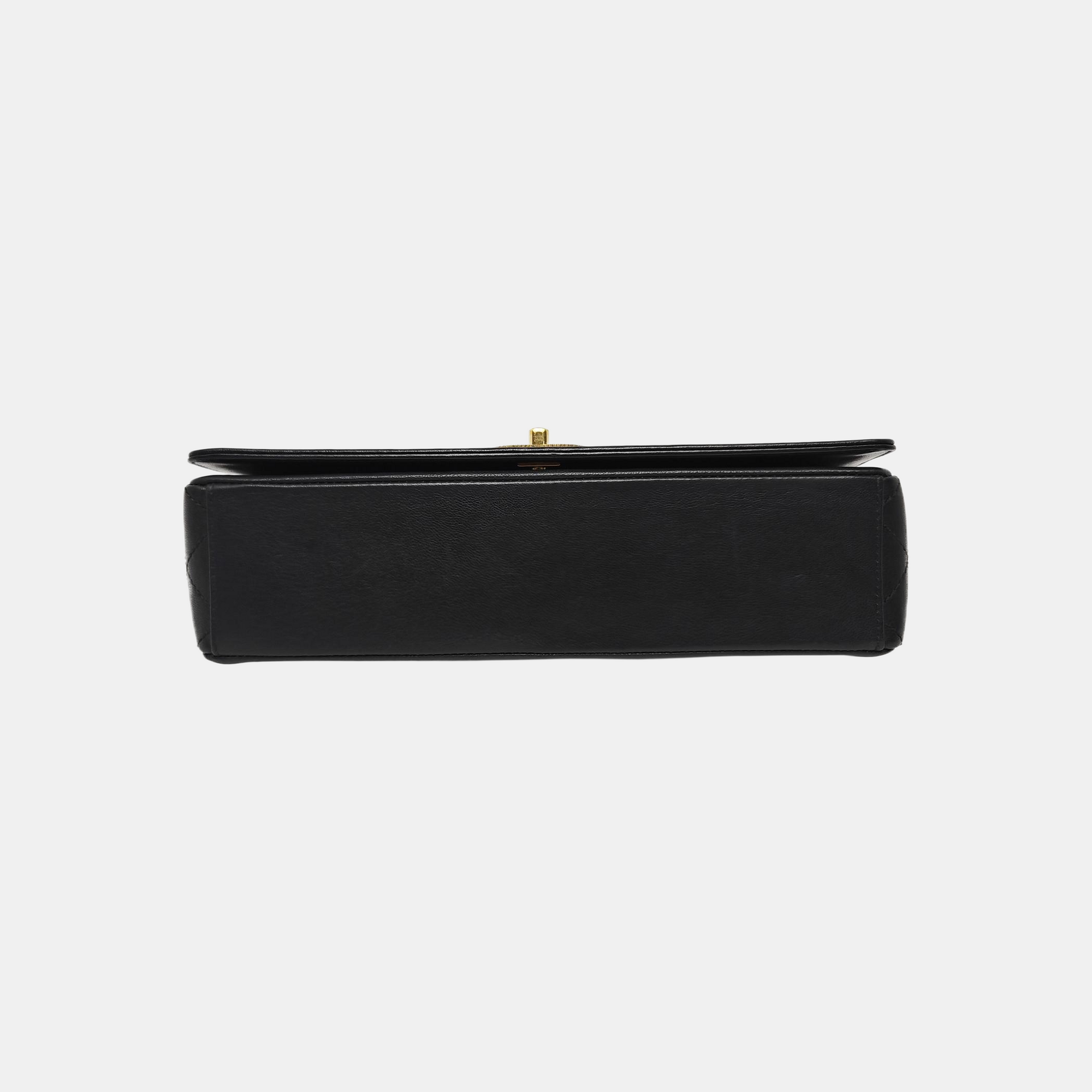 MADEMOISELLE Large Quilted Calfskin Black