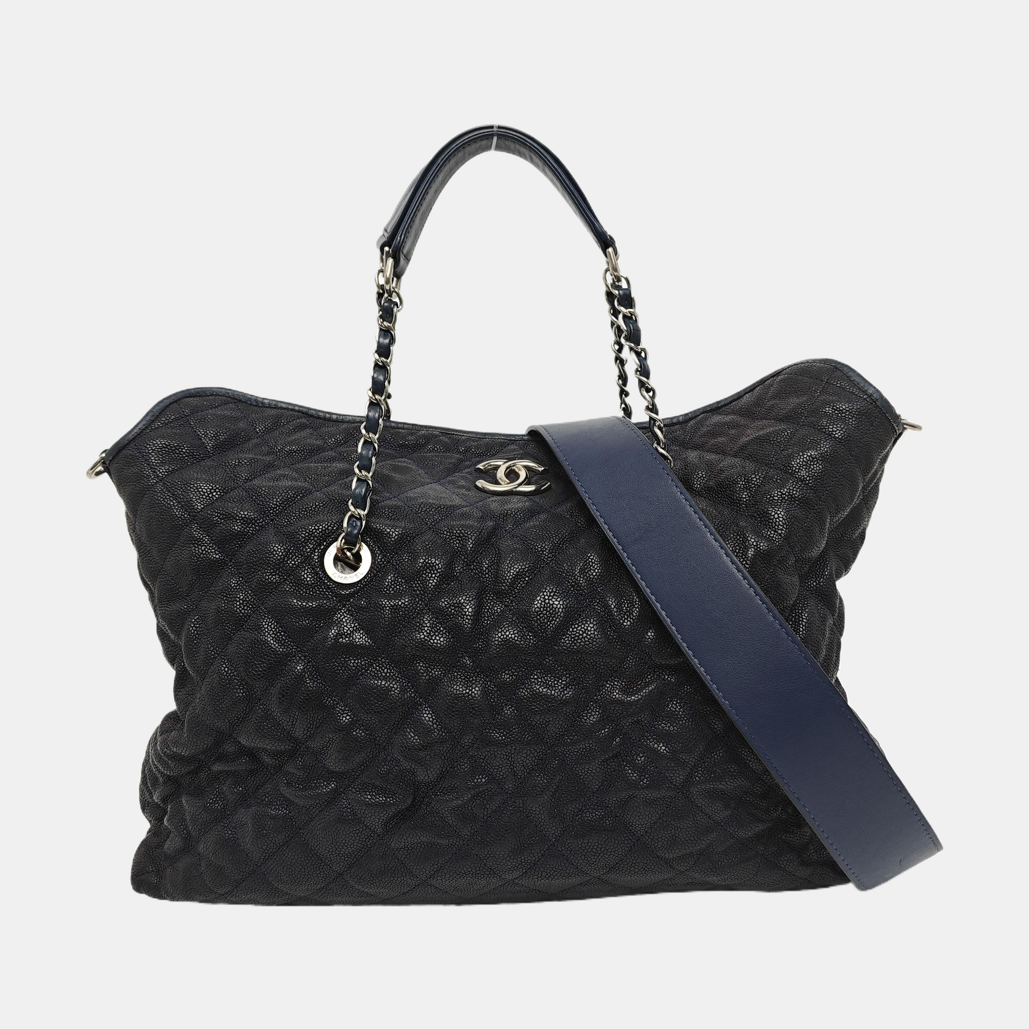 FRENCH RIVIERA Quilted Grained Calfskin Blue