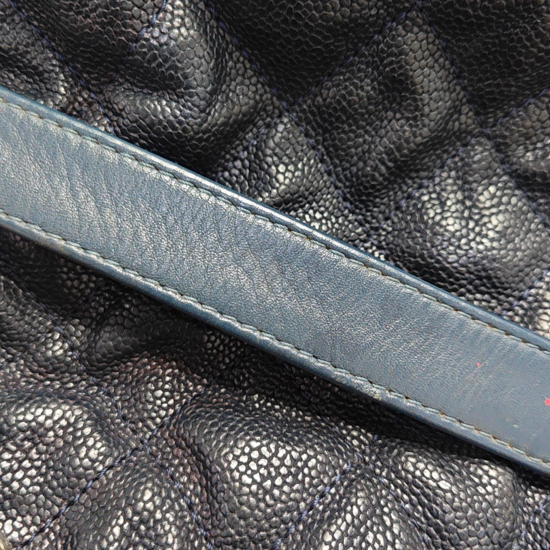 FRENCH RIVIERA Quilted Grained Calfskin Blue