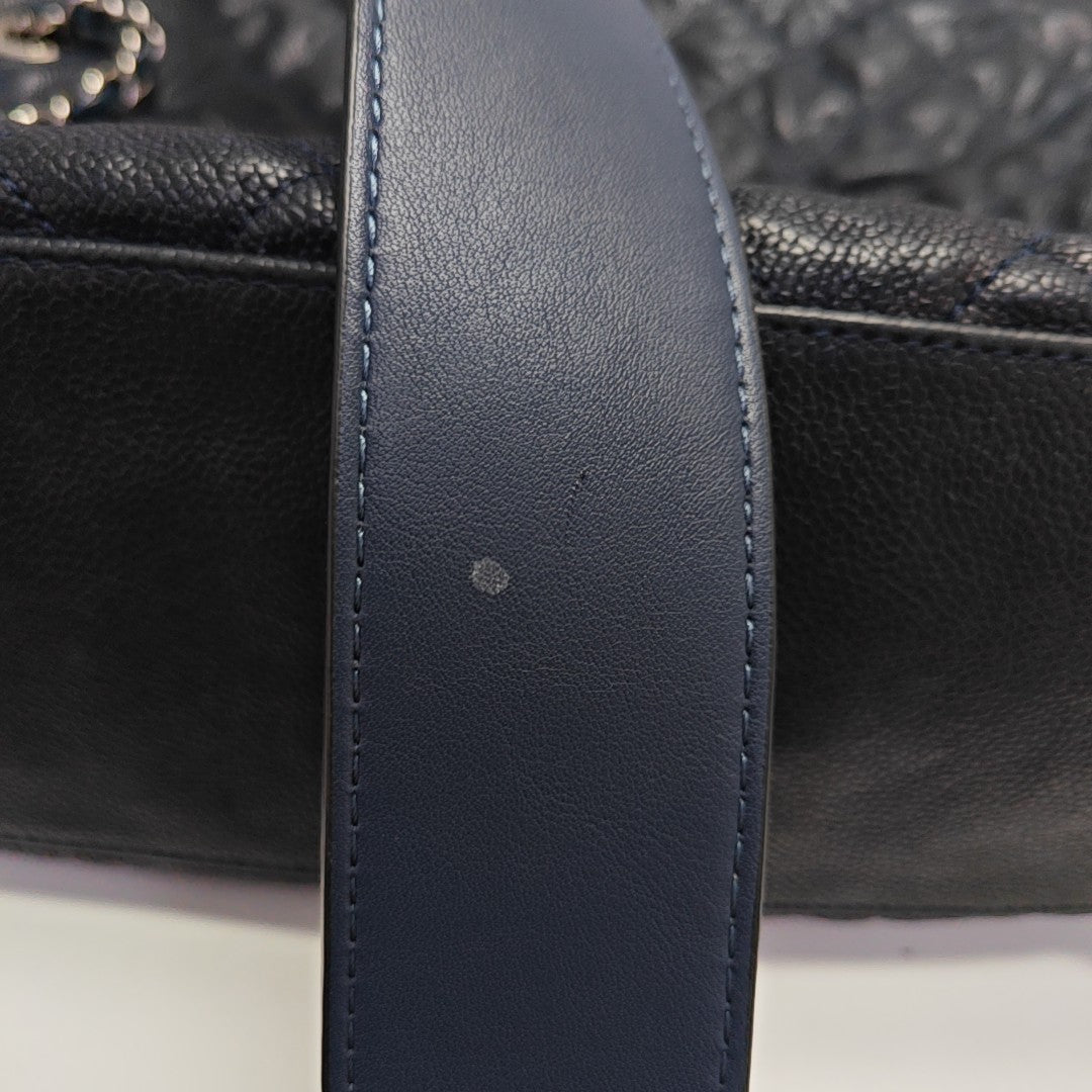 FRENCH RIVIERA Quilted Grained Calfskin Blue