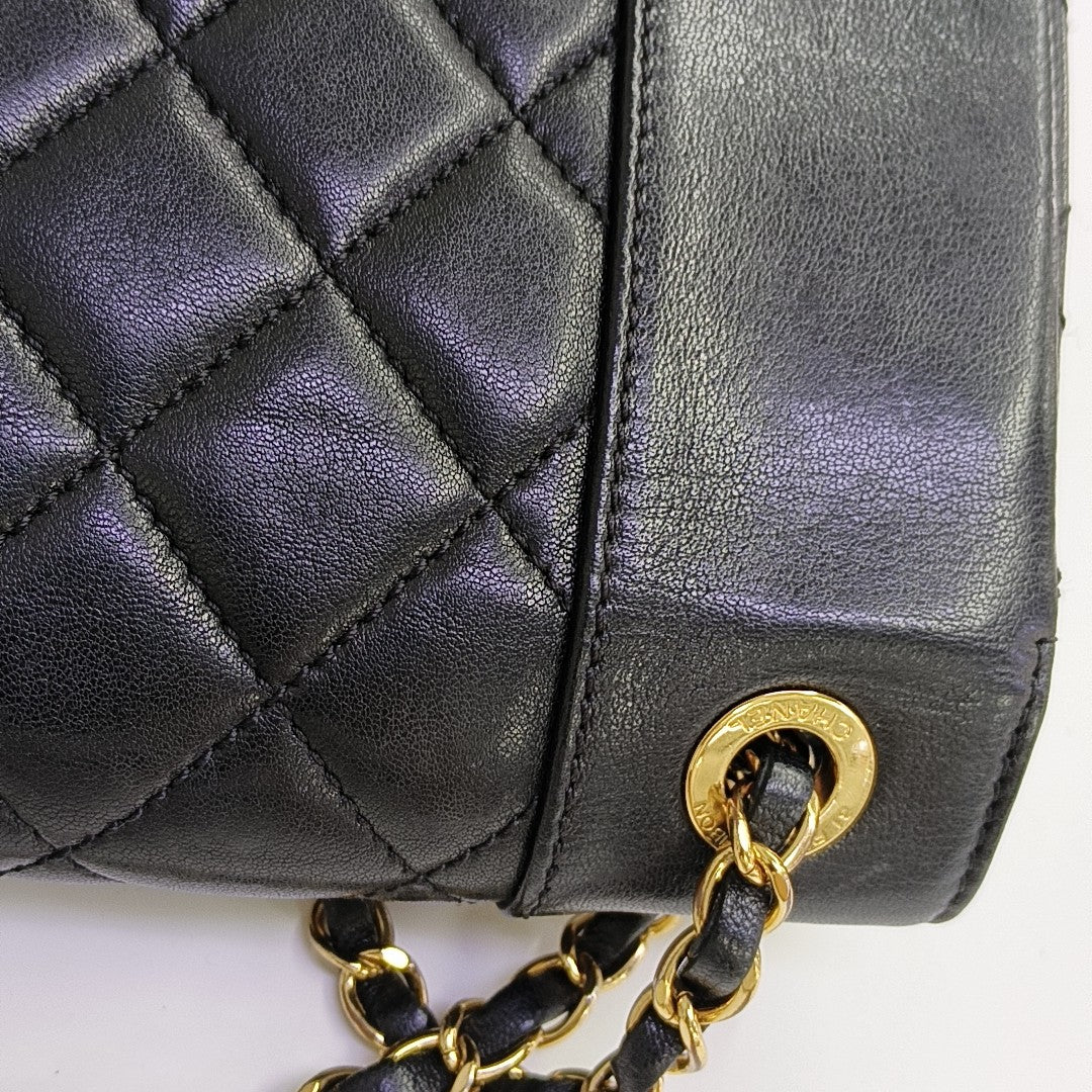 MADEMOISELLE Large Quilted Calfskin Black