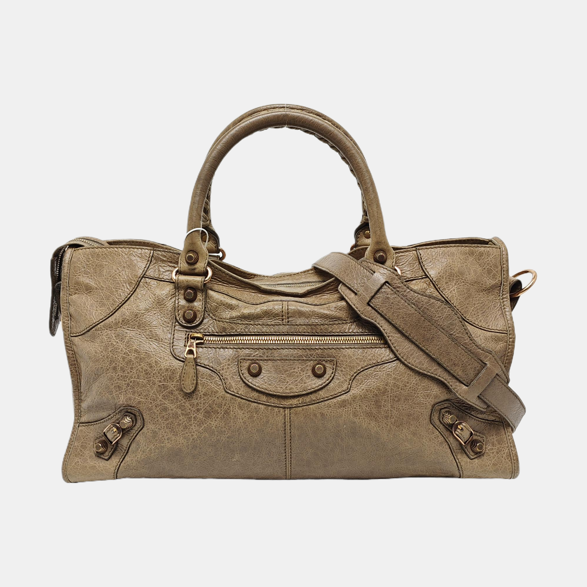 Classic City Medium Lambskin Brown