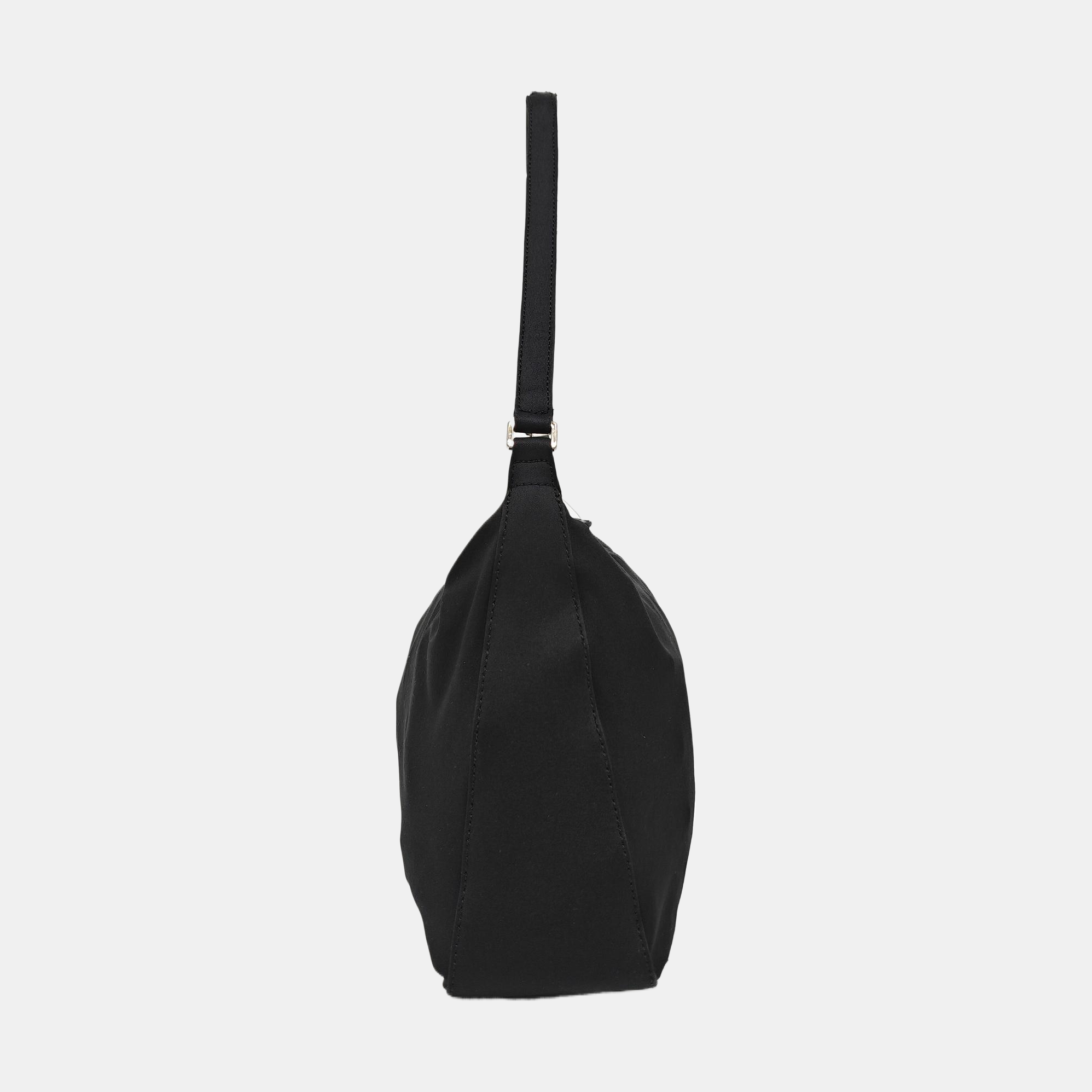 Fabric Shoulder Bag Black