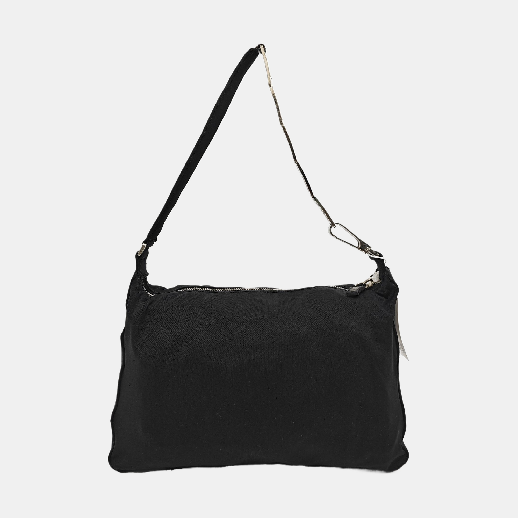 Fabric Shoulder Bag Black