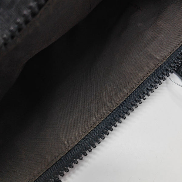Coated Canvas Top Handle Bag Black