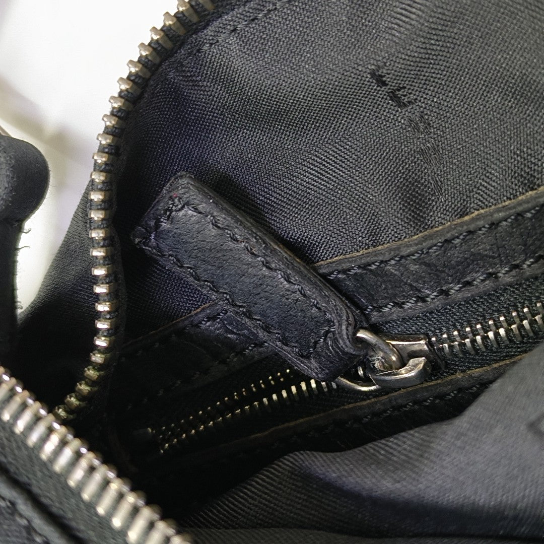 Fabric Shoulder Bag Black