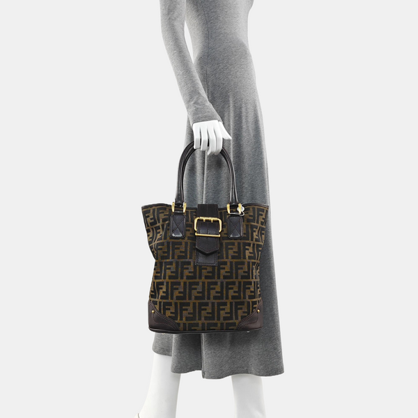 Canvas Top Handle Bag Brown