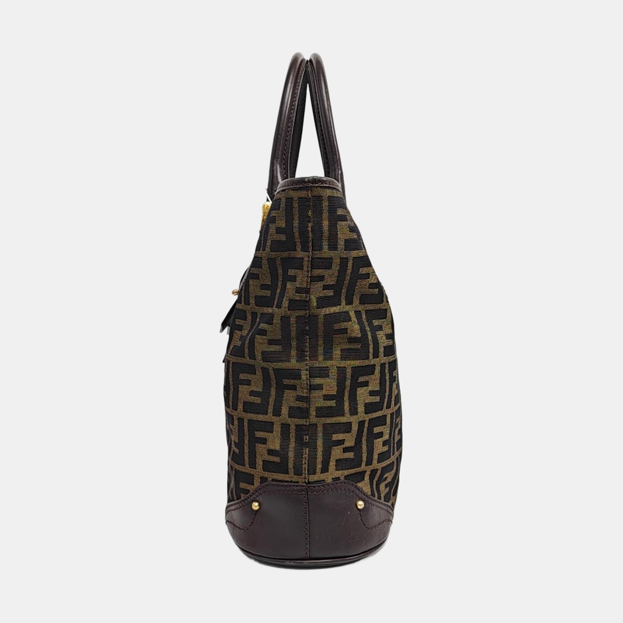 Canvas Top Handle Bag Brown