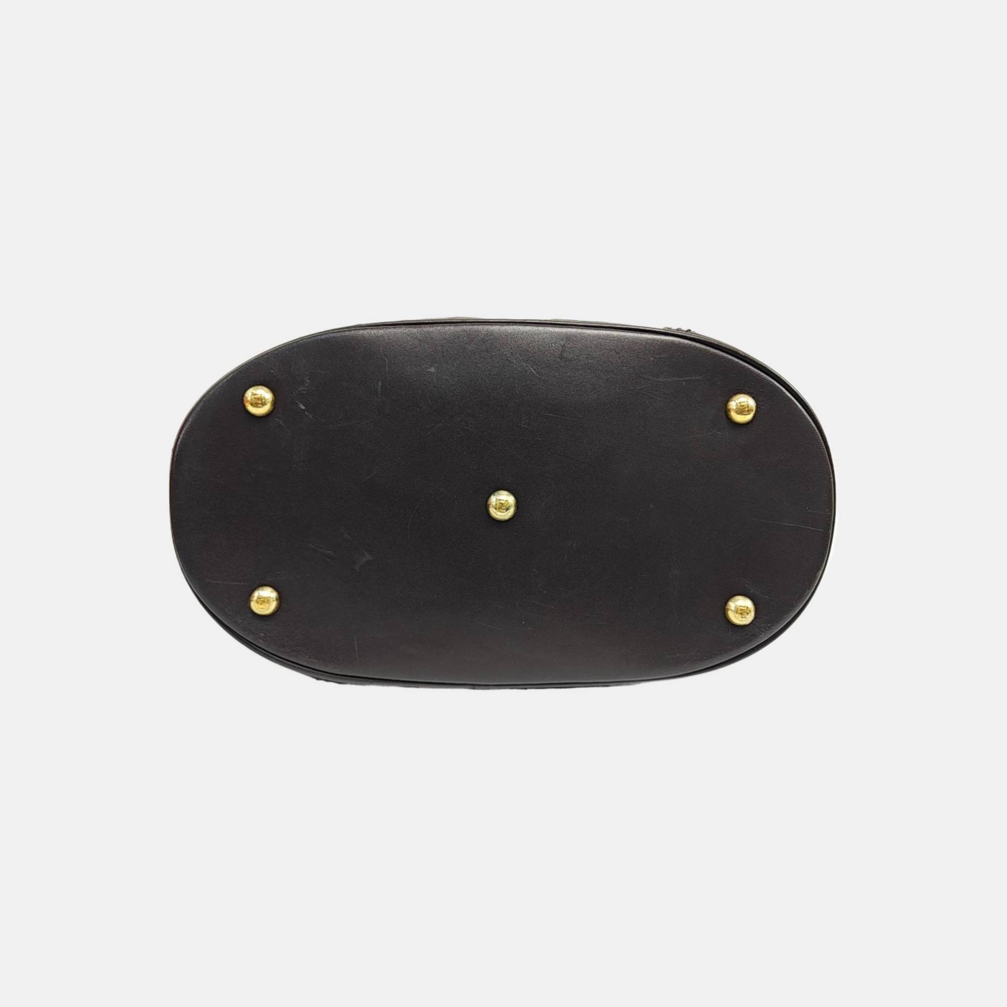 Canvas Top Handle Bag Brown