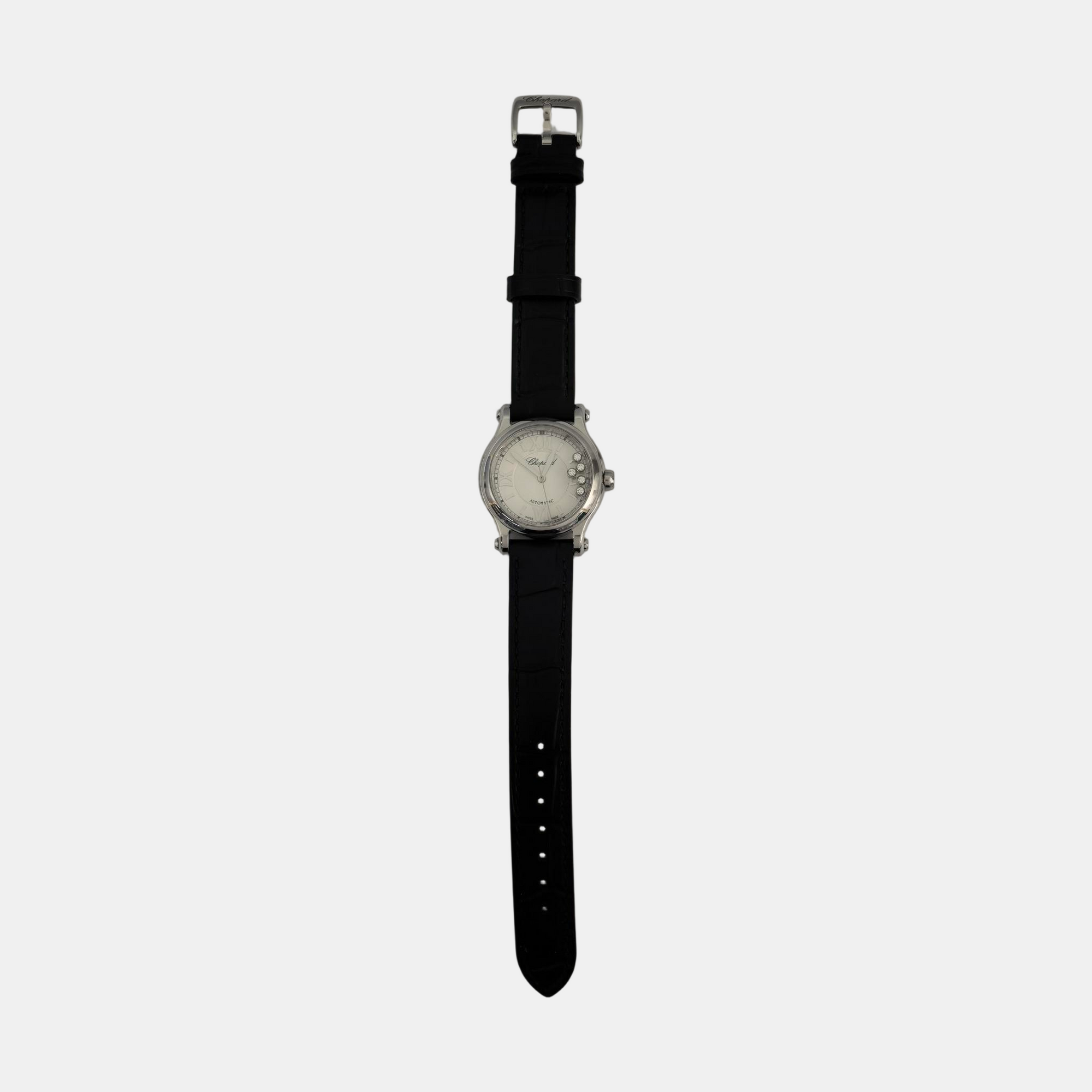 Happy Diamonds 30mm White Automatic Watch