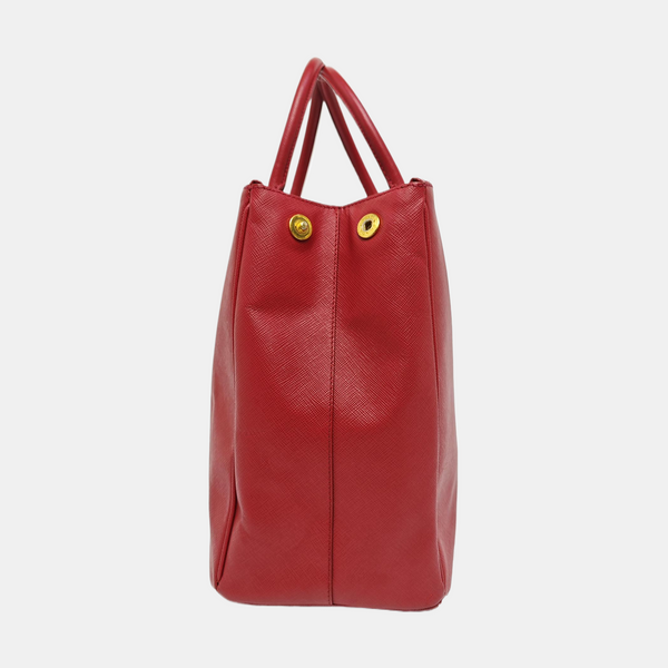 Galleria Extra Large Saffiano Calfskin Red