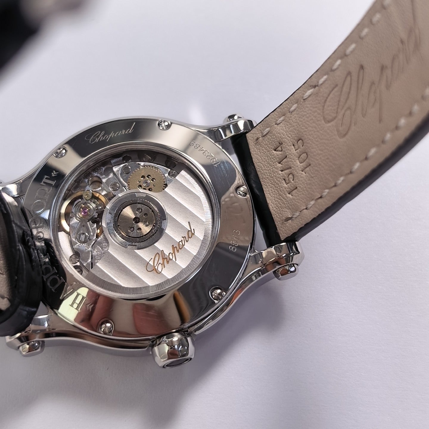 Happy Diamonds 30mm White Automatic Watch