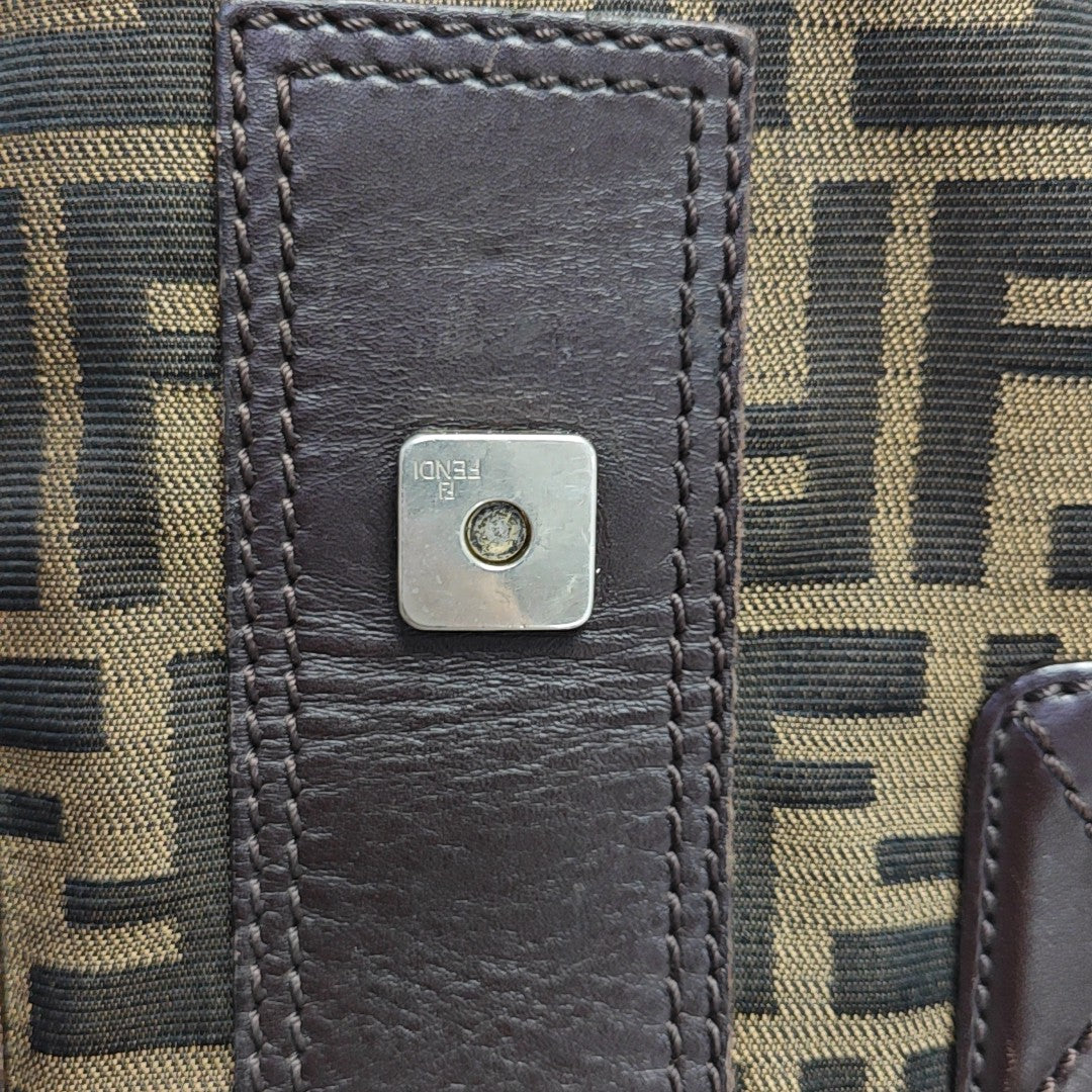 Canvas Top Handle Bag Brown
