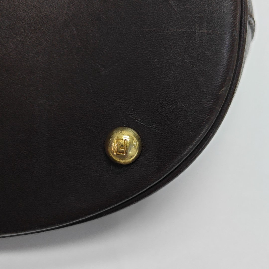 Canvas Top Handle Bag Brown