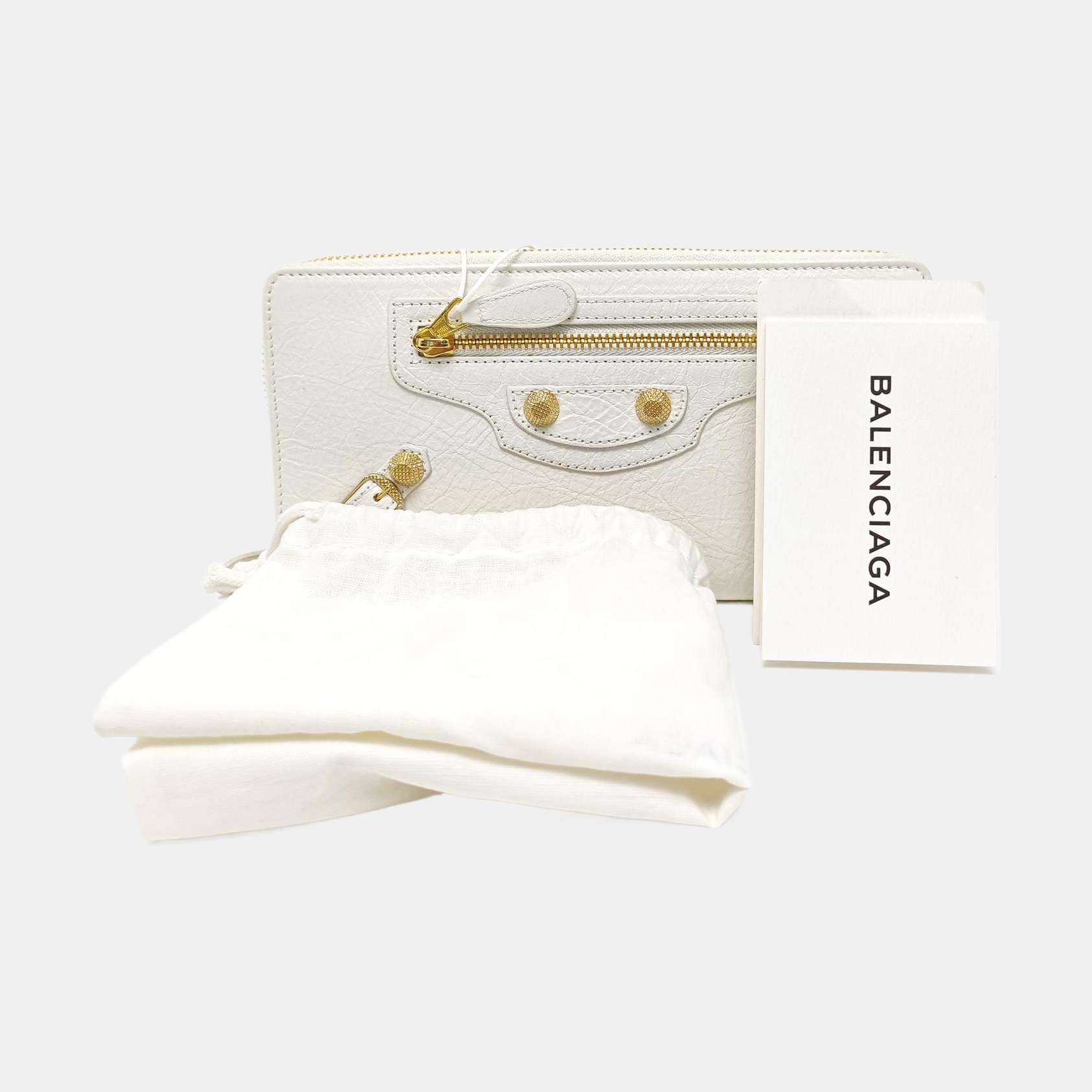 Classic City Lambskin White Wallet