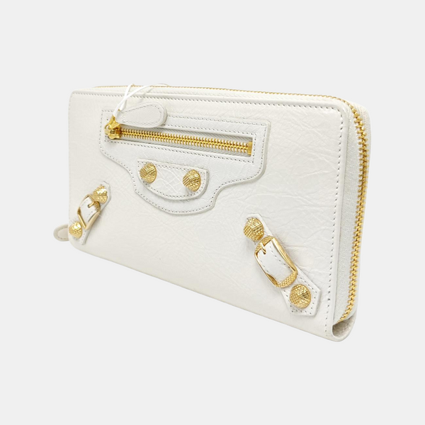 Classic City Lambskin White Wallet
