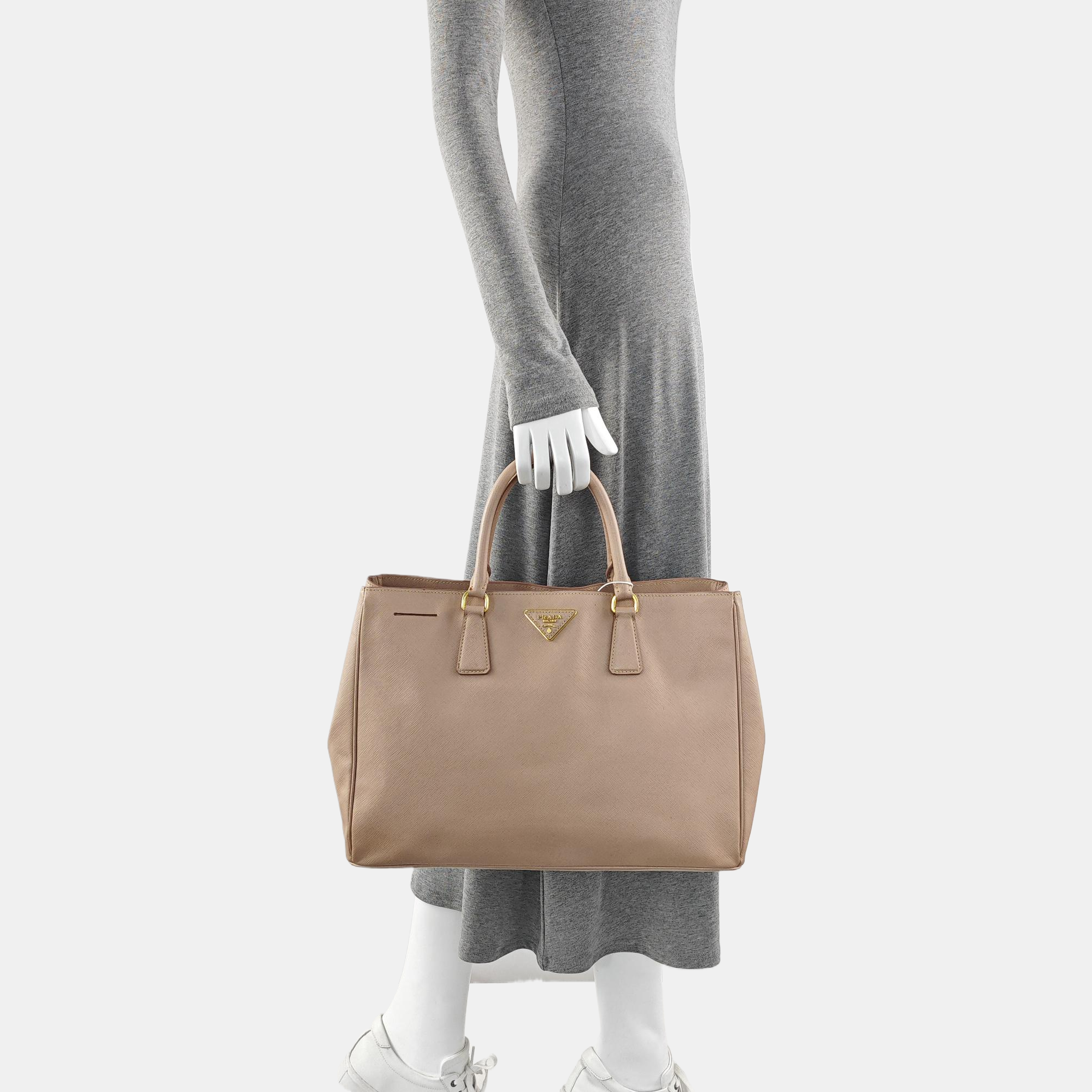 Galleria Large Saffiano Calfskin Pink