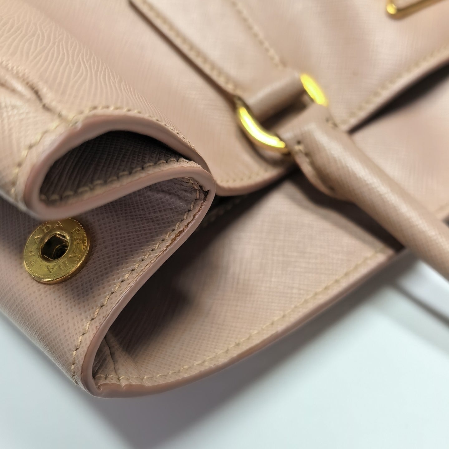 Galleria Large Saffiano Calfskin Pink