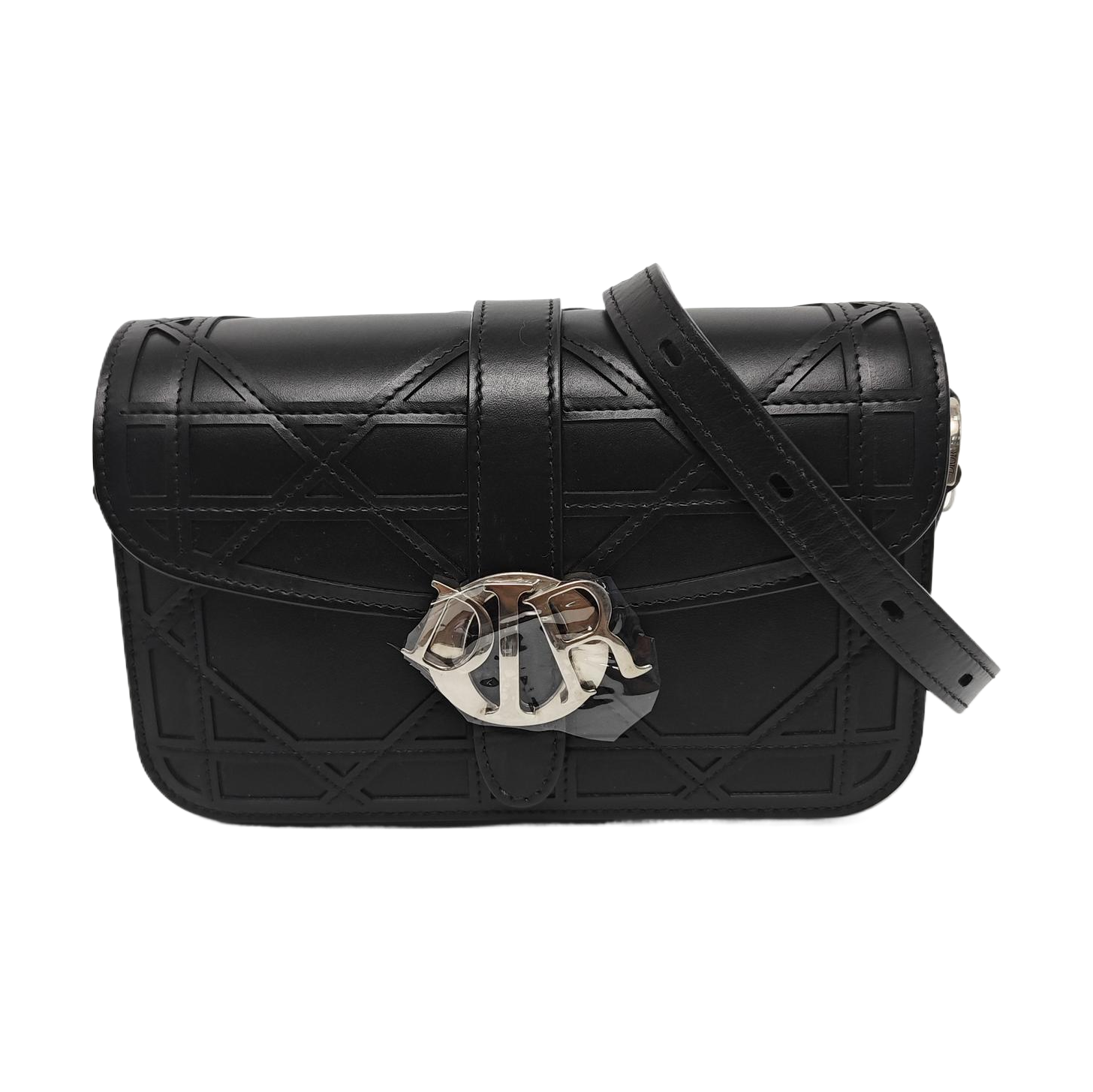 Charm Mini Cannage Calfskin Black