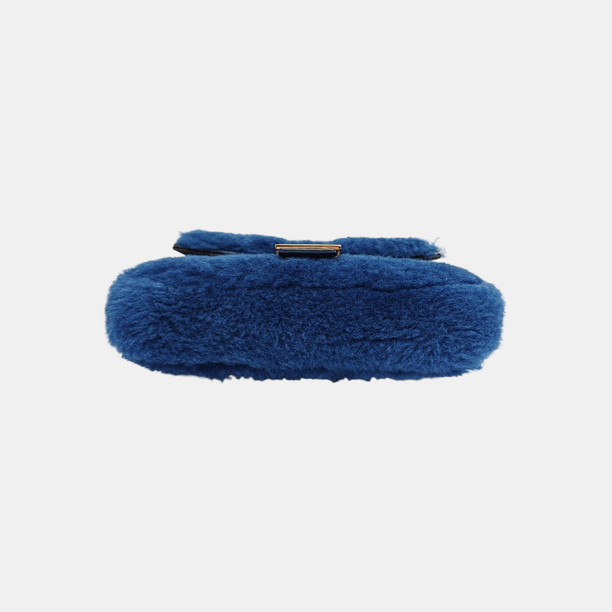 Fur Shoulder Bag Blue