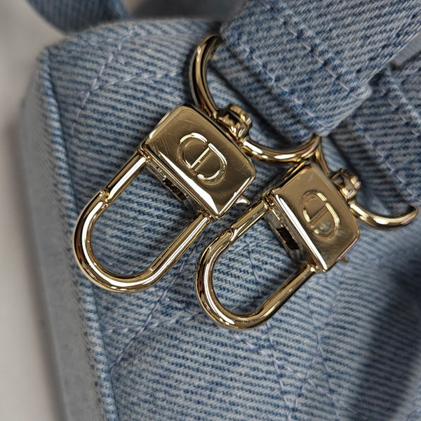 Lady D-Joy Small Cannage Denim Blue
