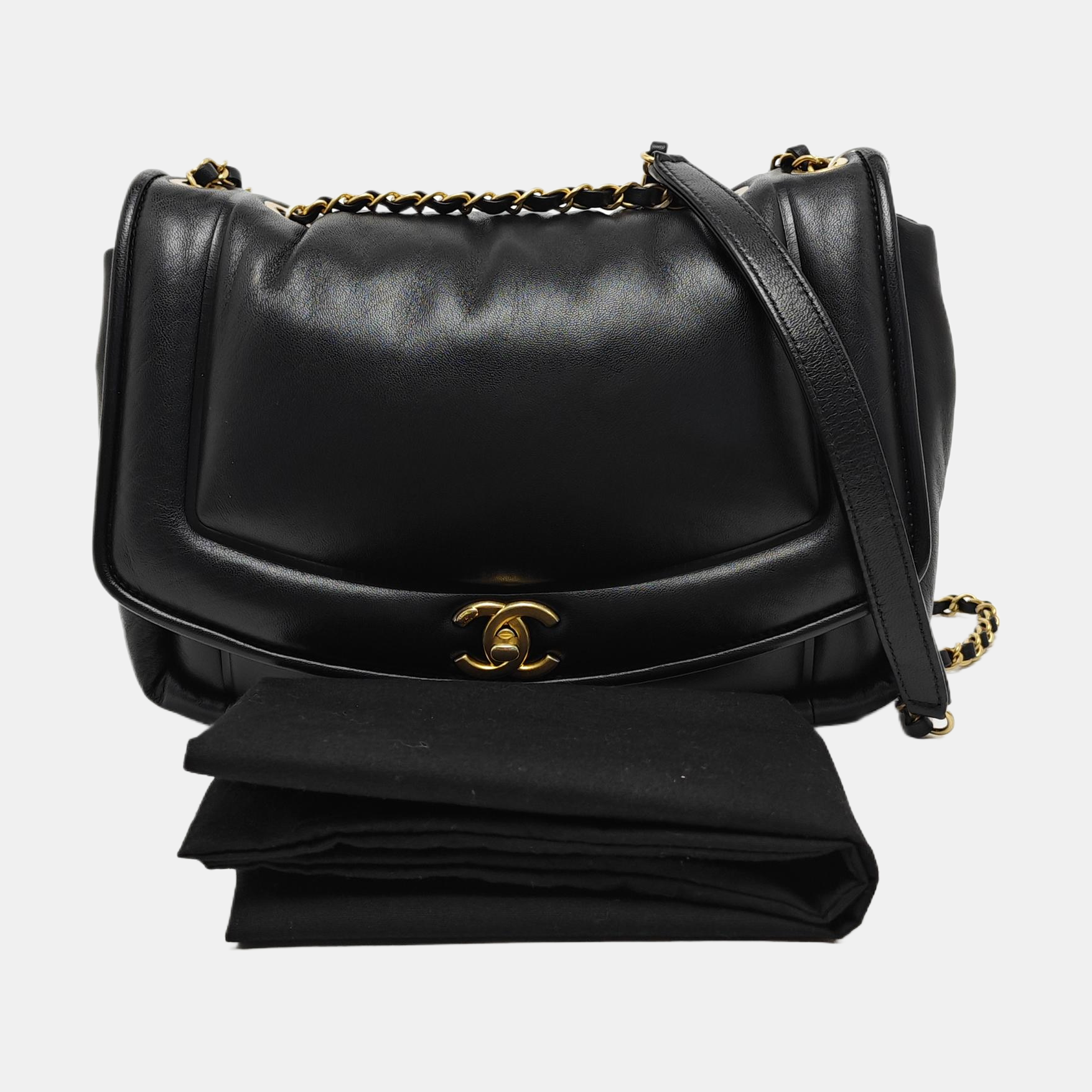 Vintage Puffy Lambskin Black