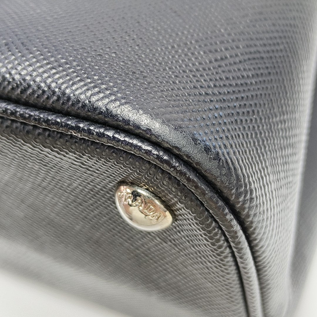 Denim Small Saffiano Calfskin Black