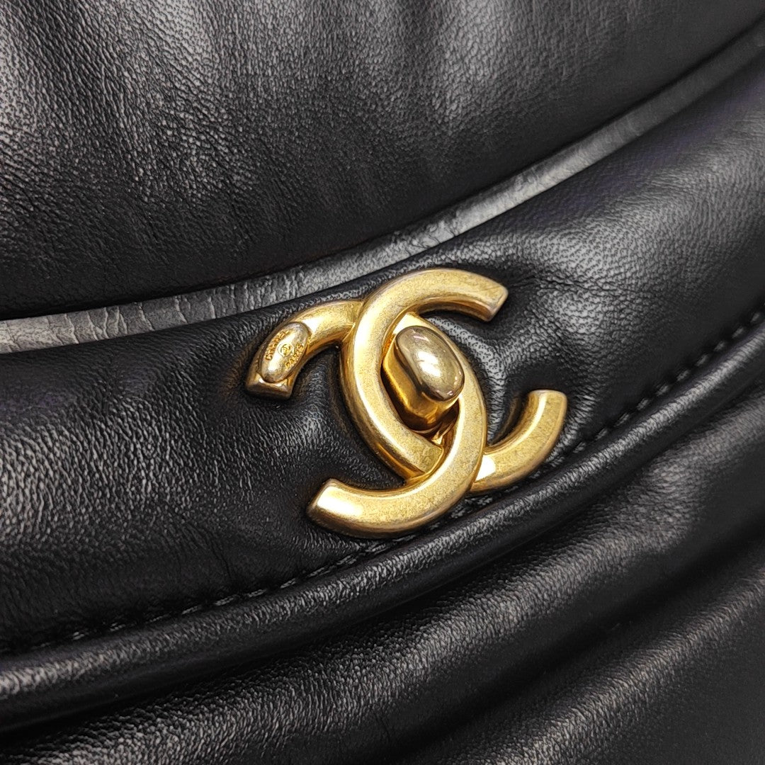 Vintage Puffy Lambskin Black