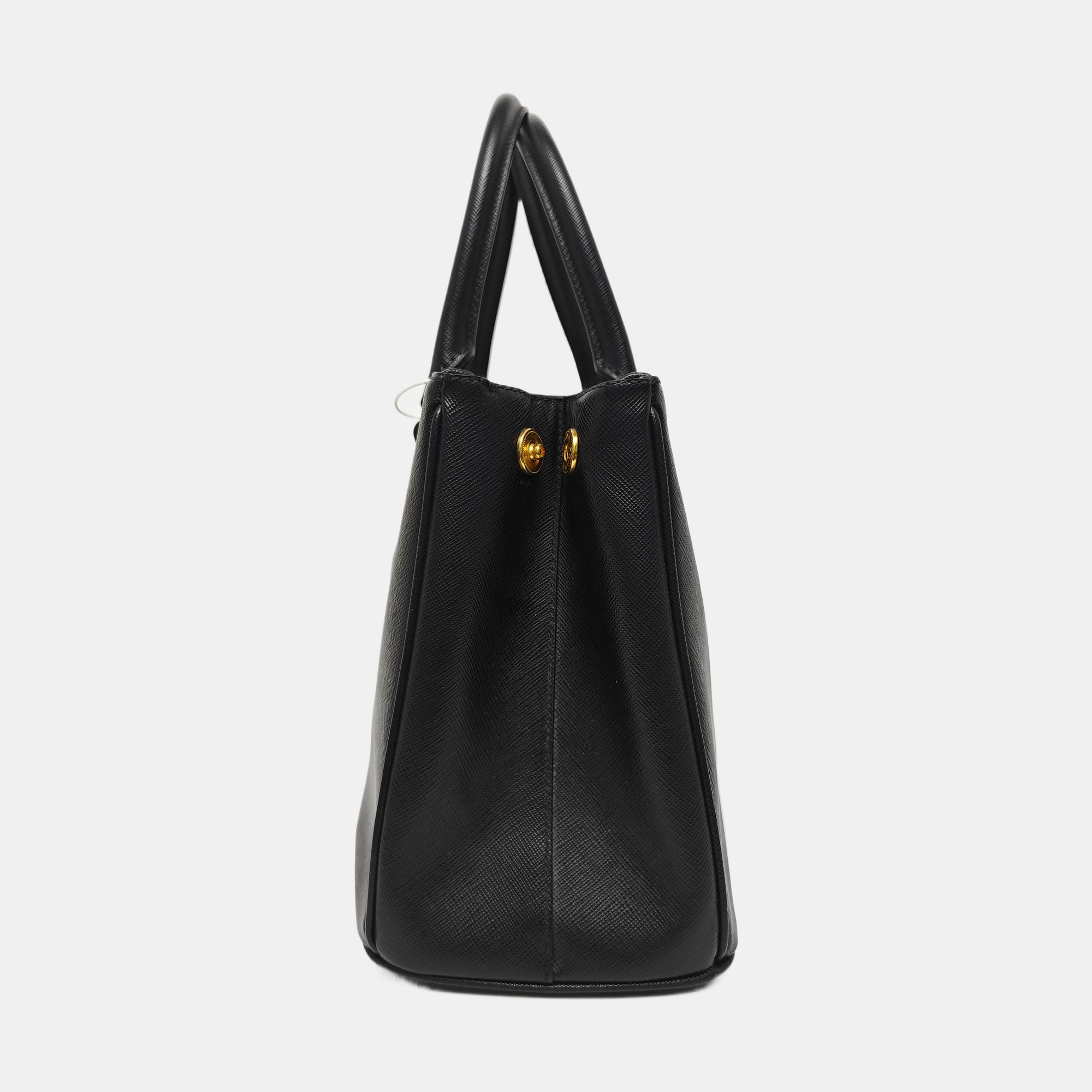 Galleria Large Saffiano Calfskin Black