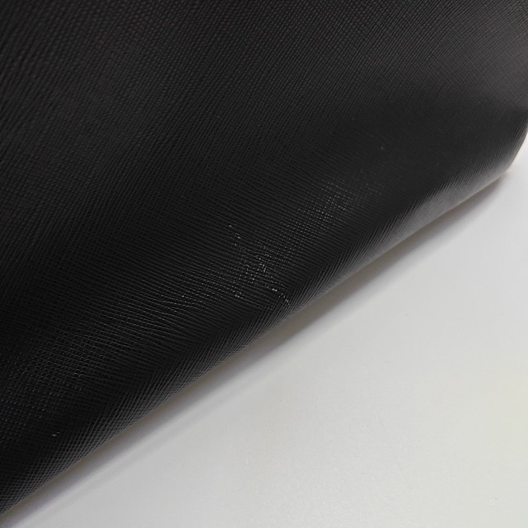 Galleria Large Saffiano Calfskin Black