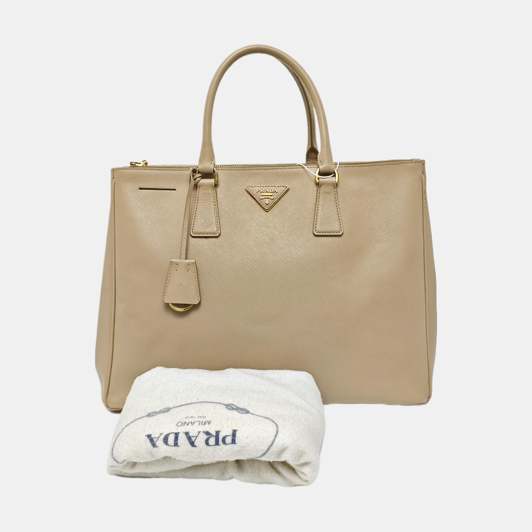 Galleria Extra Large Saffiano Calfskin Beige
