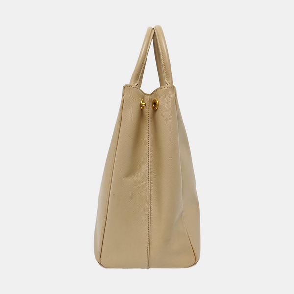 Galleria Extra Large Saffiano Calfskin Beige