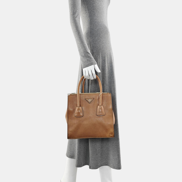 Galleria Small Calfskin Brown