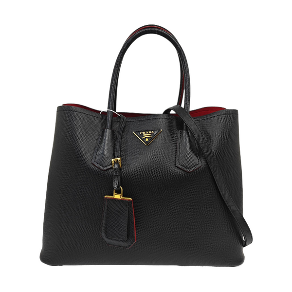 Double Saffiano Calfskin Black