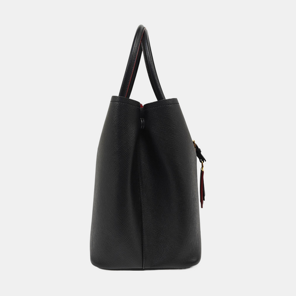Double Saffiano Calfskin Black