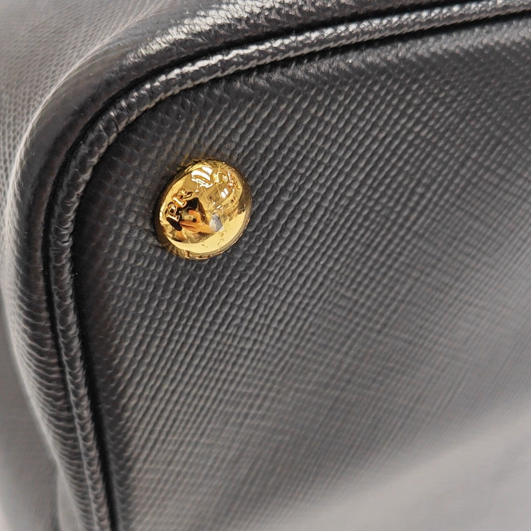 Double Saffiano Calfskin Black
