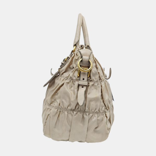 Gaufre Quilted Nylon Beige