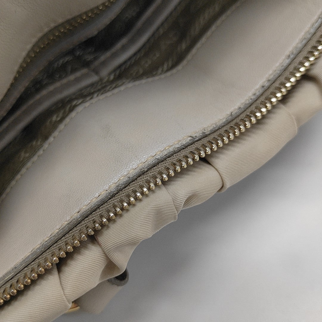 Gaufre Quilted Nylon Beige