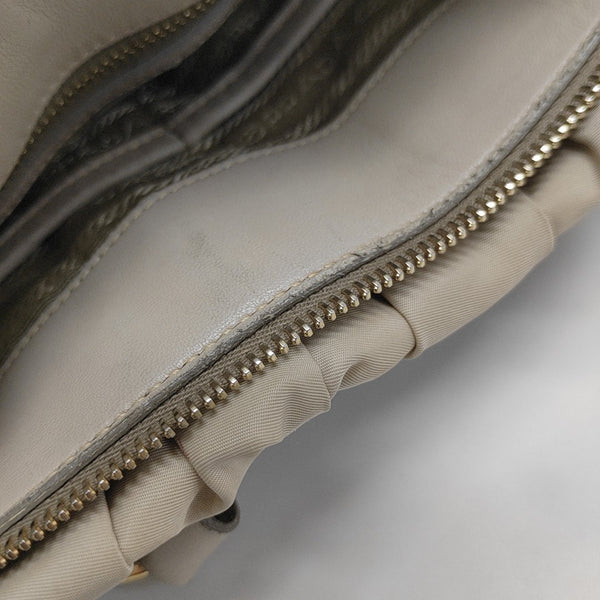 Gaufre Quilted Nylon Beige