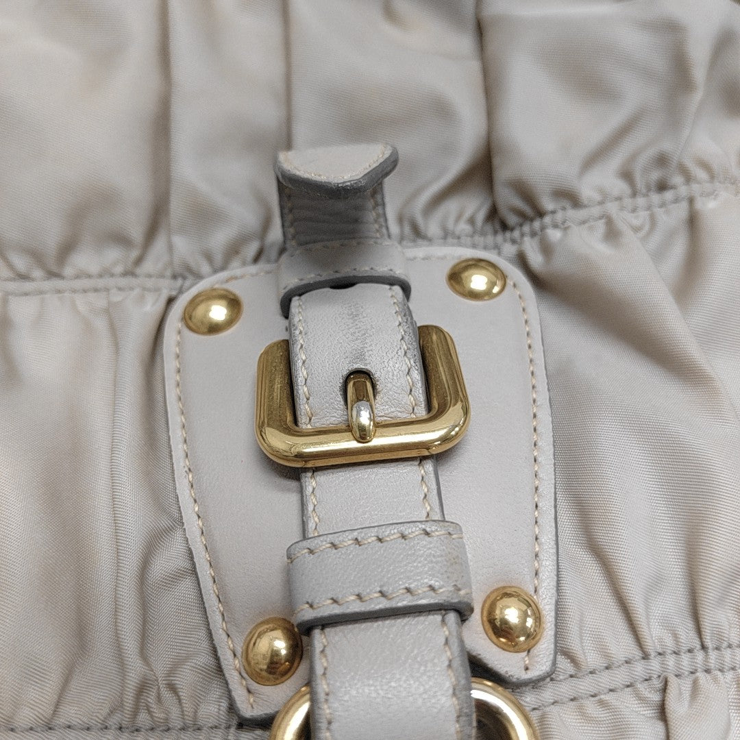 Gaufre Quilted Nylon Beige