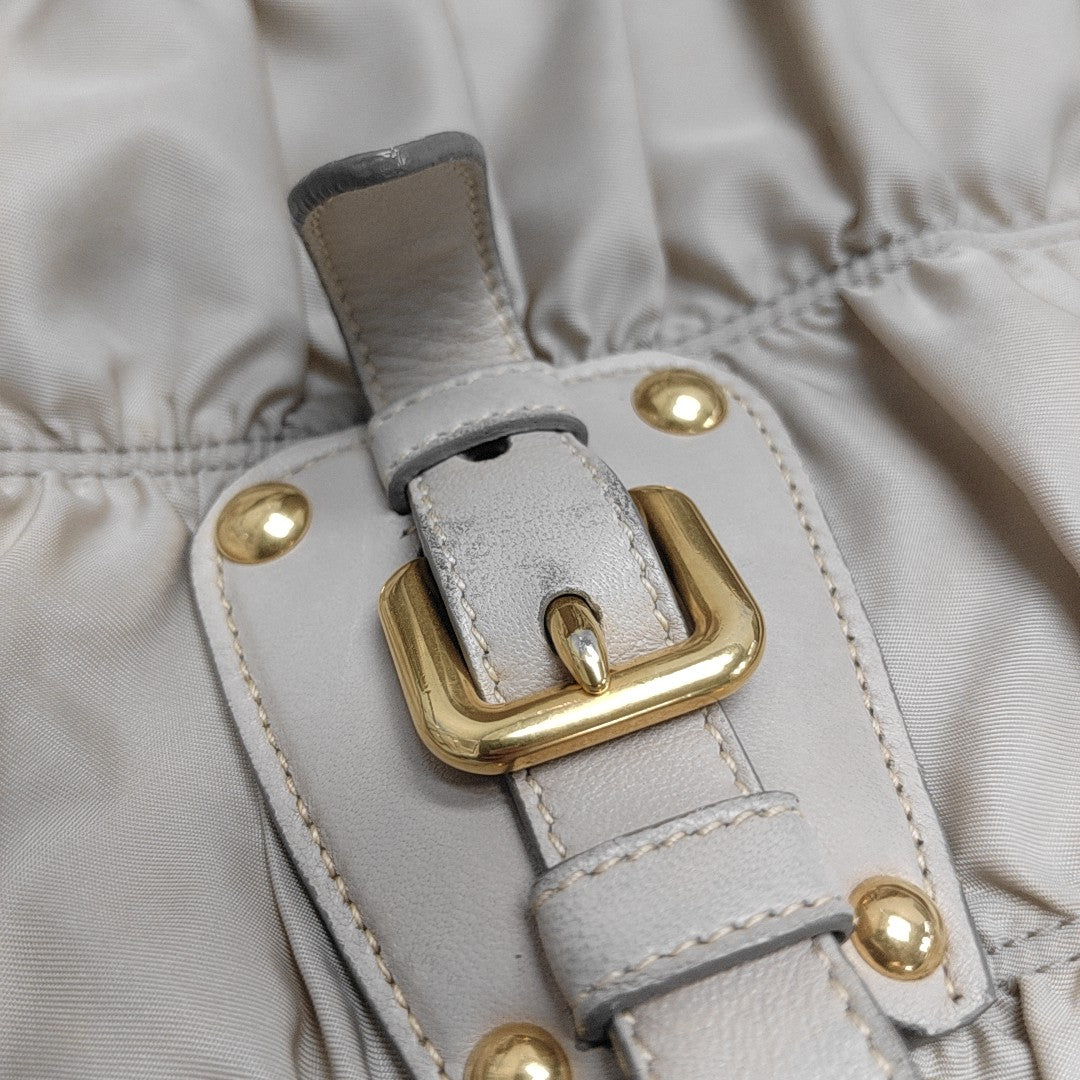 Gaufre Quilted Nylon Beige