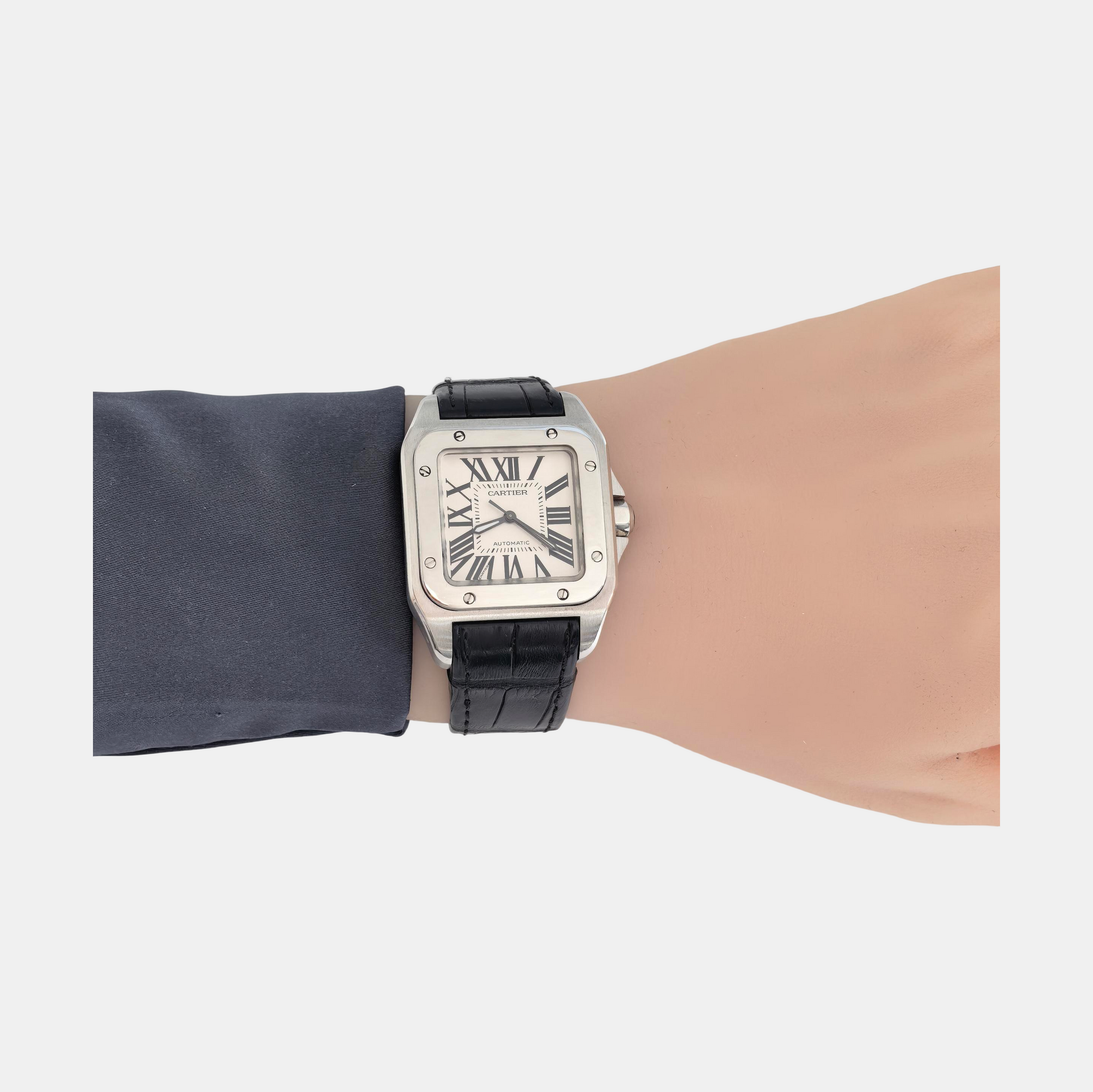 Santos DE CARTIER 33mm Cream Automatic Watch