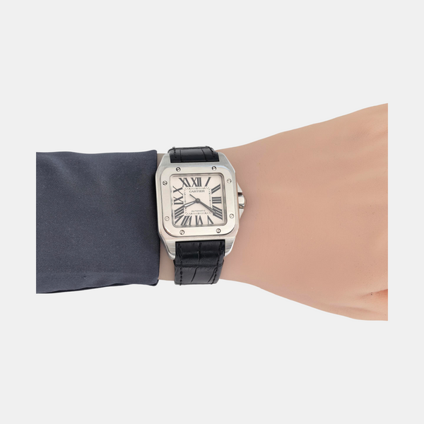 Santos DE CARTIER 33mm Cream Automatic Watch