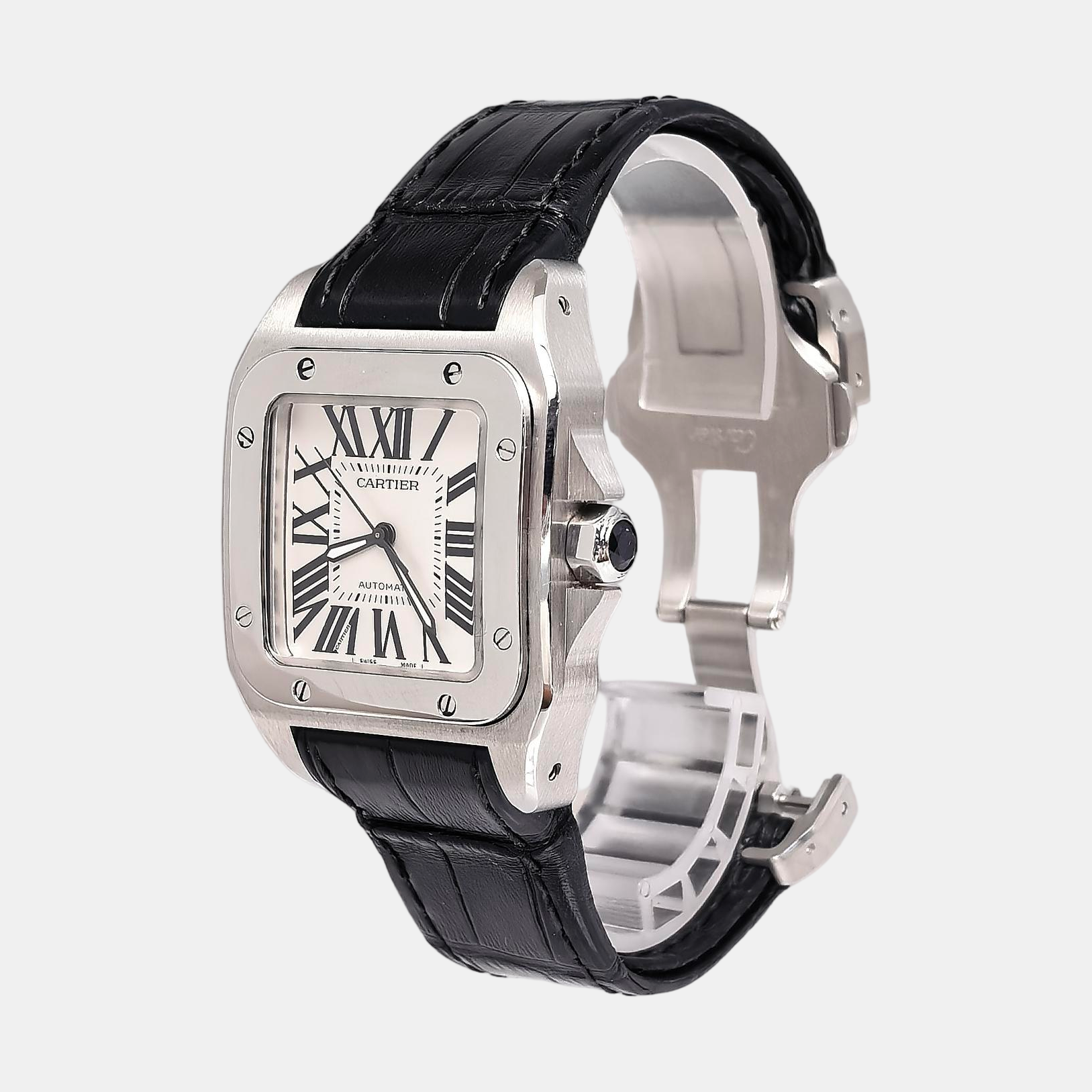 Santos DE CARTIER 33mm Cream Automatic Watch
